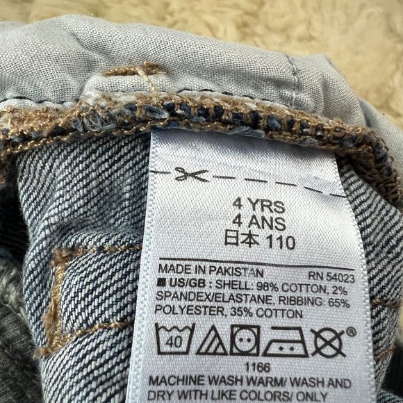 GAP Kids Slim Fit Sweat Waist Band Jeans Distressed 4T - Picture 5 of 5